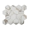 Apollo Tile Sample, Beige&White 2" Hexagon 10.2"X11.7" Recycled Glass Mosaic Tile APLNNH9902CLEC36 Sample - alternate 1